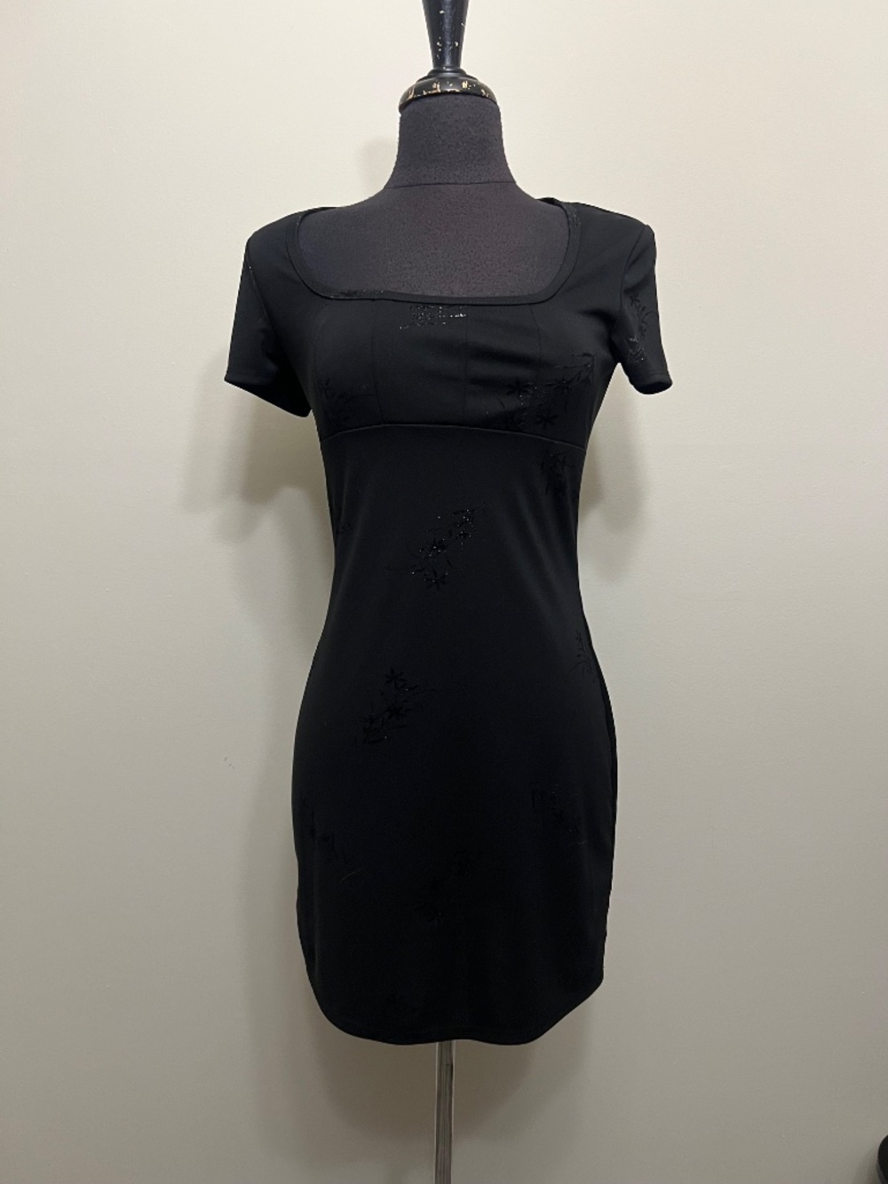 Mirrors vintage black mini dress